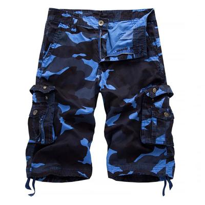 China Anti-Wrinkle Summer Outdoor Casual Multi-pockets Camouflage Half Cotton Pants Mens Homme Cargo Shorts for sale