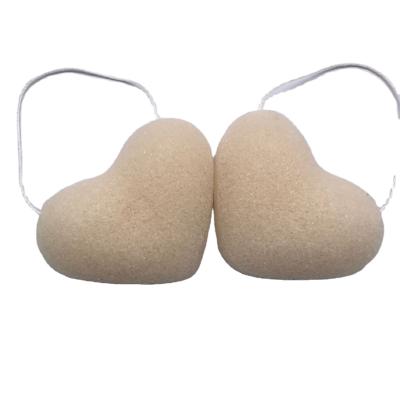 China 100% Private Label Skin Care Natural Facial Massage Activated Heart Shape Konjac Sponge For All Skin Hypoallergenic Cleansing for sale