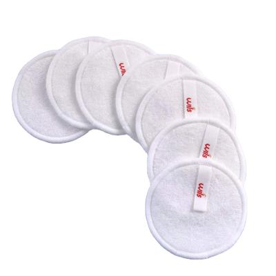 China High Quality Reausable Washable Recyclable Easy Clean Around 3 Layers 8cm Diameter Terry Bamboo Makeup Remover Bamboo Cotton Pads for sale