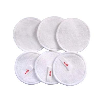 China Reausable Washable Recyclable Skin-Friendly Quality Best Cleanser 3 Layers Round Bamboo Cotton Pads With Terry Reusable Makeup Remover for sale