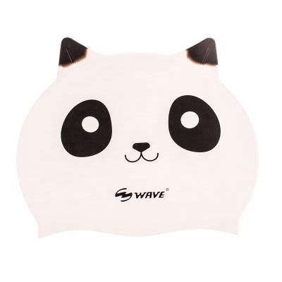 China Best Cartoon Unisex Silicone Pattern Sublimation Comfortable Swim Swimming Cap For Kids for sale