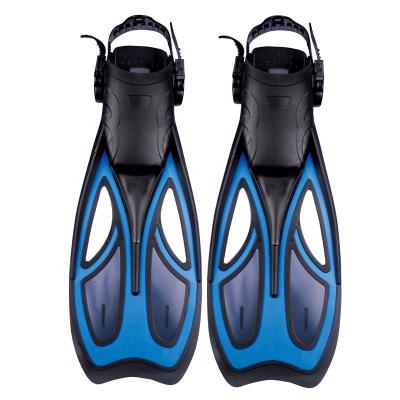 China Good Quality Adjustable Swimming Diving Fins Open Heel Scuba Fins Open Foot Pouch With Strap for sale