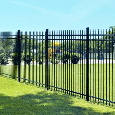 China Easily Assembled Factory Wholesale Best Pice Wrought Iron Fence Panel Steel Metal Picket Ornamental Fence for sale