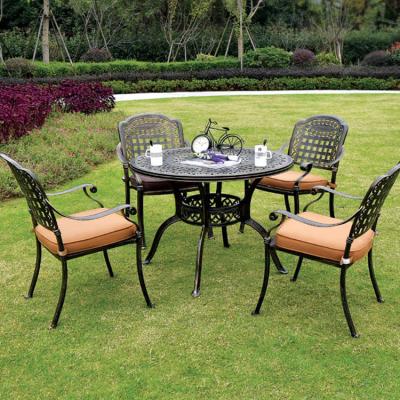 China Modern Outdoor Furniture Garden Sets Furniture Metal Cast Aluminum Cast Iron Patio Bistro Set for sale