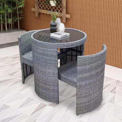 China Modern Outdoor Wicker Bistro Furniture Sets Outdoor Wicker Patio Furniture Eco-freindly Rattan Wicker Patio Set for sale