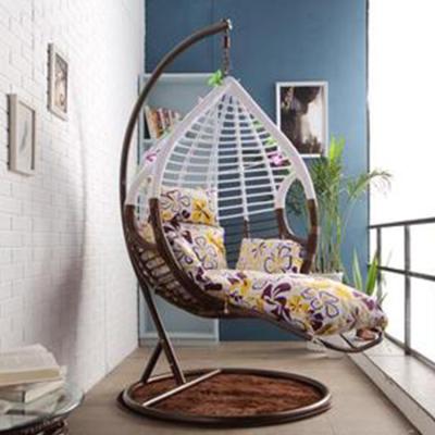 China Modern Eco-freindly Egg Shape Furniture Garden Wicker Rattan Patio Swings Outdoor Egg Chair for sale