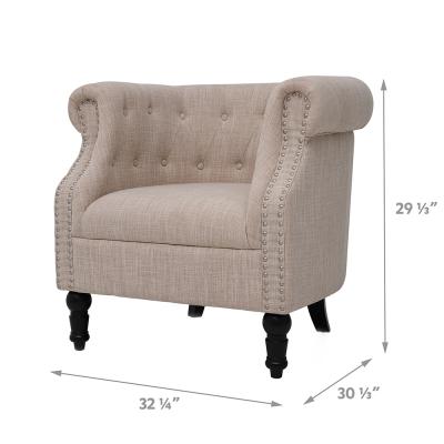 China Tufted Modern Bedroom Furniture Simple Chair Living Room Design Armchair for sale