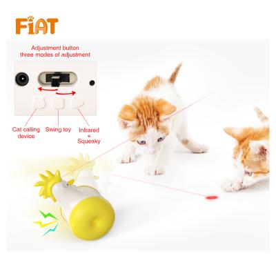 China Toy Running Tumbler Laser Cat Toy Rechargeable Cats Viable With Chicken Sound Calling for sale