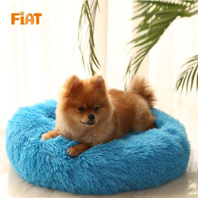 China Ultra Soft Washable Heating Cushion Cat Bed Pet Beds, Washable Faux Fur Dog Plush Around Luxury Dog Bed for sale