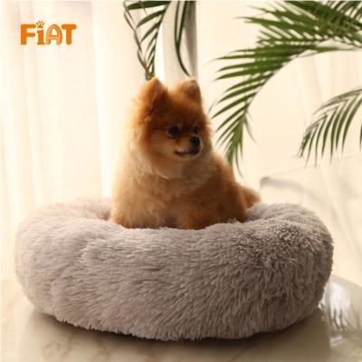 China Wholesale Luxury Washable Faux Fur Large Cushion Dog Bed Best Friends Warming Pet Bed For Pets for sale