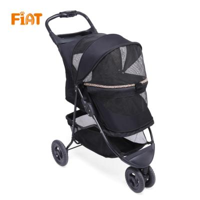 China Sustainable Luxury Folding Outdoor Dog Strollers Pet Cart For Sale Twin Pet Stroller Pet For Cats Dogs for sale