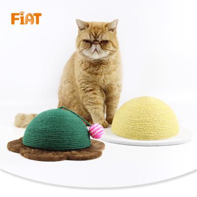 China Viable Design Semicircle Sisal Cat Scratcher Portable Small Size Board for sale