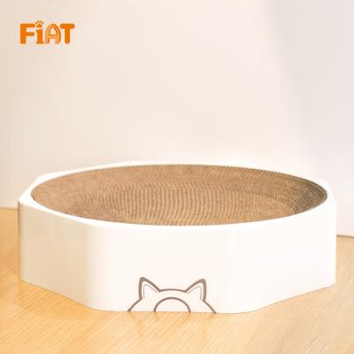 China Viable High Quality Good Prices Custom Round Cat Cardboard Scratcher Toy for sale