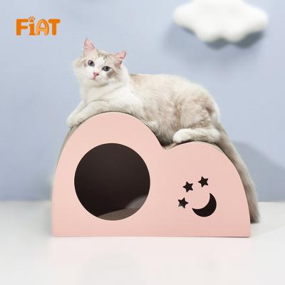 China B Shape Liveable Interactive Cat Toy Cheap Durable Corrugated Cat Scrtcher Box for sale