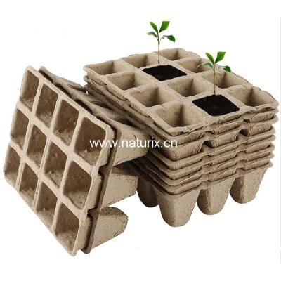 China Wholesale Eco Friendly Seed Starter 2022 Square Custom Design Suppliers Kraft Garden Nursery Planter Squares Flower Seed Grow Pots Stores for sale