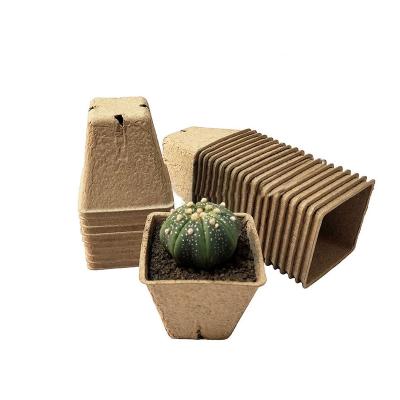 China Naturix Eco-Friendly 6cm Square Wholesale 100% Organic Eco Friendly Biodegradable Flower Seed Starter Peat Pots For Seedlings for sale