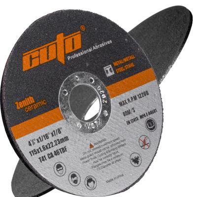 China Professional Metal/INOX 4.5 Inch 115x1.6 Cutting Disc Industrial Cutting Wheel For Metal and INOX for sale