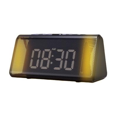 China Hotel SILAP Night Light 4.2inch LED Smart Time Voice Control Night Light Alarm Clock for sale