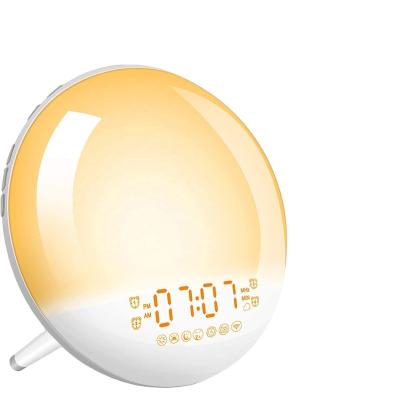 China APP operation radio alarm time desk lamp Voice mobile APP control ambient lighting Smart Wake-Up Light for sale