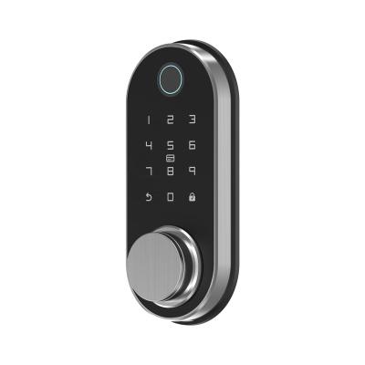 China 50 User Customizable Codes Fingerprint Key Physical Password Digital Keypad Smart Safe Electronic Deadbolt Lock for sale