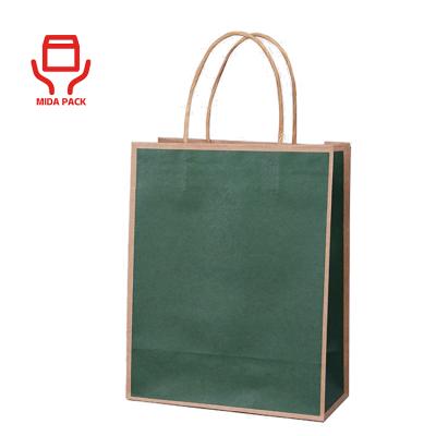 China High Quality Recycled Materials Brown Kraft Food Paper Bags Customized Bag Paper With Handle Custom Printed Twisted Paper Bag for sale