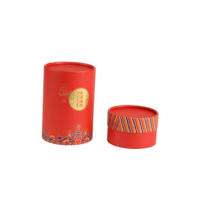 China Recyclable Red Perfume Paper Tube Boxes In Cylinder Shape For Wholesale for sale