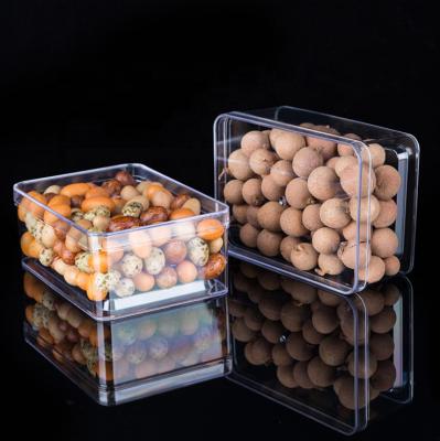 China Transparent Plastic Storage Candy Materials Food Cake Cookie Cookie Recycled Sweet Gift Box for sale