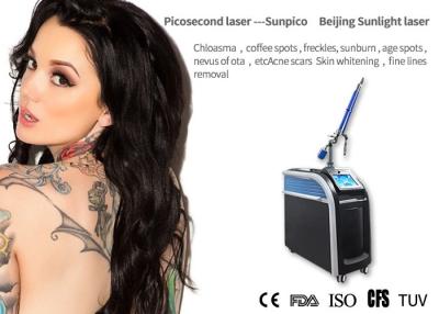 Cina Macchina di rimozione del tatuaggio del laser di picosecondo del punto di età lungamente che funziona il diametro di 10mm - di 1mm in vendita