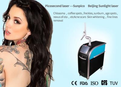 Cina il nero e blu della macchina 755Nm di rimozione del tatuaggio del laser di picosecondo dell'alessandrite 2000MJ in vendita