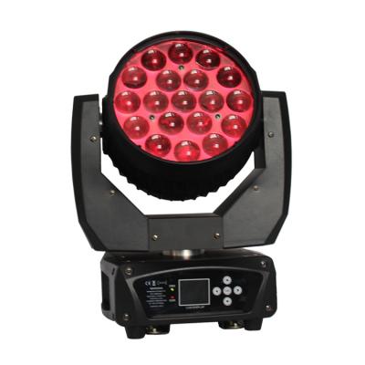 China Bar night club decoration movinghead stage light 19pcs led zoom moving head light 360*250*460mm for sale