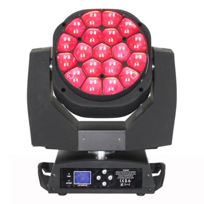 China High quality 19pcs 4in1 beam rgbw zoom wash light to wedding bee eye moving head stage lights for sale