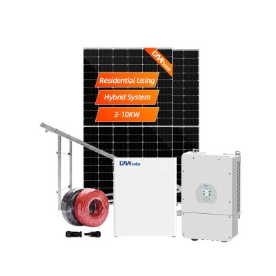 China Home 5Kw 10Kw 20Kw AIO Set Solar Power System For Home Kit 5Kwh Energy Storage Battery Hybrid Inverter for sale