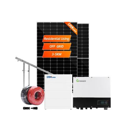 China Home High efficiency 3kw complete off grid solar system for home use with lithium/gel battery for sale