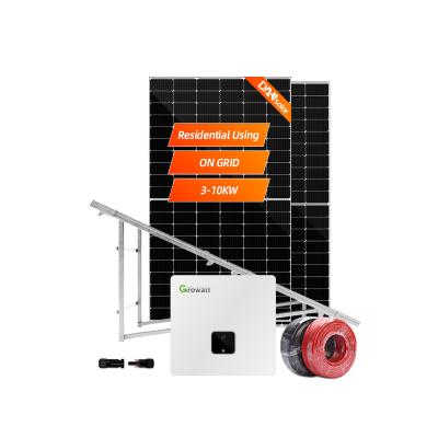 China Home Complete Solar System 3000w 4000w 5000w On Grid Solar Panel Kit for sale