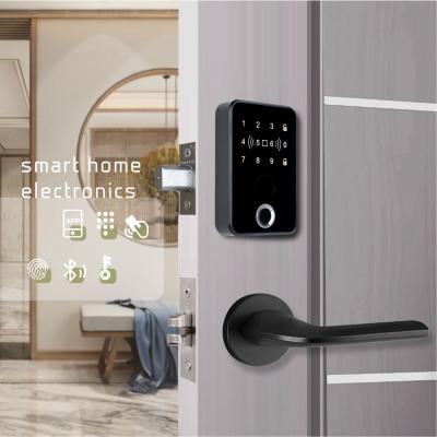 China Alexa and Google Home Security Disposable Aluminum Safe Key Pad Digital Deadbolt Card Smart Tuya Master Door Lock for sale