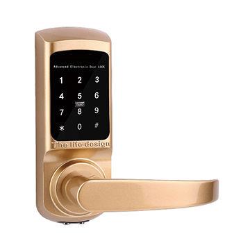 China Zinc Alloy + Plastic Touch Screen Smart Digital Door Lock Smart Life APP For House Sinovo for sale