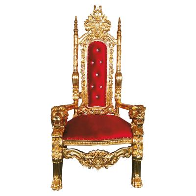 China Wholesale Modern Luxury Hotel Wedding Banquet Party Red King And Queen Sofa Throne Chairs for sale