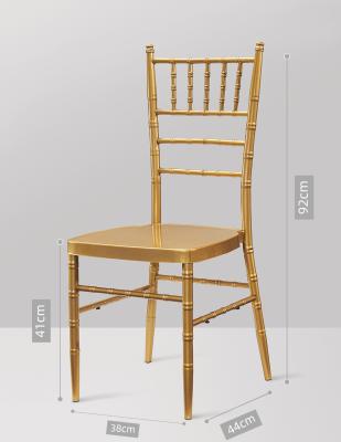 China 2021 Contemporary High Quality Modern Custom Wedding Metal Hotel Steel Restaurant Chiavari Chiavari Stackable Chair for sale