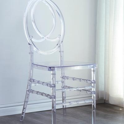 China Modern Wholesale Hotel Outdoor Stacking Chiavari Crystal Resin Acrylic Wedding Event Chair MGA2020034 for sale