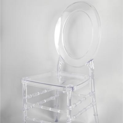 China Newest Contemporary Luxury Throne Decoration Furniture Acrylic Chiavari Clear Wedding Chairs for sale