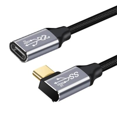 China MP3/MP4 Player Elbow USB 3.1 Type 5A 100W Fast C Cable 10Gbps USB Data Cable For Macbook Pro 4K USB Extension Cable for sale