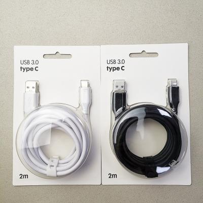 China High Quality QC USB 3.0 Type C Cable Charging+data Transfer Nylon Braided 3A Fast Charger Cable For Mobile Phone Use for sale