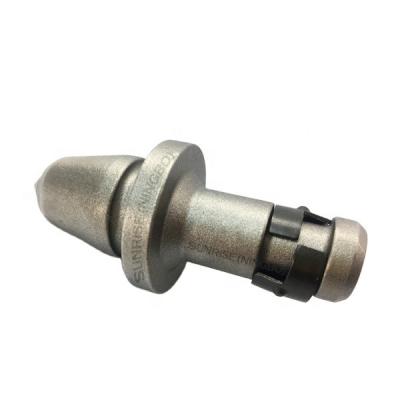 China Building construction tools round shank pick drill rig drill tungsten carbide inclined cutting teeth rock drill bullet kennametal for sale