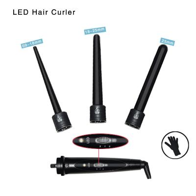 China 3 barrels to meet your different curl styling needs comb electric 3 in 1 curling wand set new professional hair curler electric hair curler set iron ceramic wand hair curler planking for sale