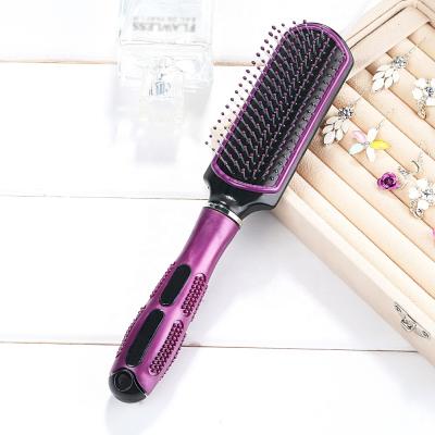 China Logo Printing Bulk Nondisposable Anti-static Nylon Hairbrush Factory Plastic Styling Hair Brush for sale