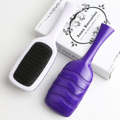 China Cushion Custom Plastic Hair Comb, Top Selling Detangling Custom Hair Brush Comb Plastic Hair Brush With Handle for sale