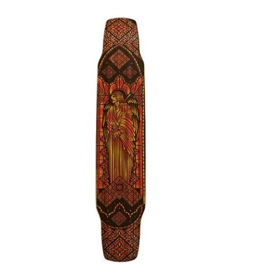 China New Adult Canadian Maple Dancer Cruiser Longboard Deck with Color Stained Dyed Ply and Custom Graphic for 2022 Long Board for sale