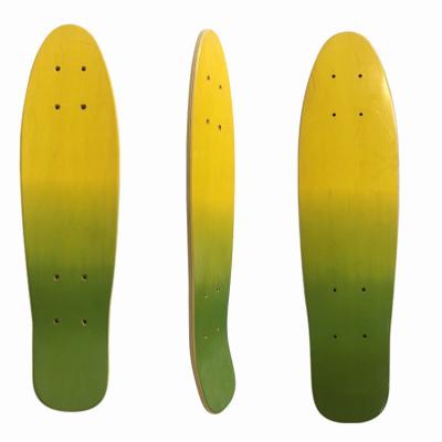 China Two Color Adult Paint 7 Ply Maple Old School Canadian Fish Skateboard Decks For Mini Cruiser 2022 for sale