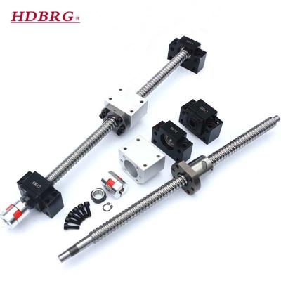 China Building material stores ball screw set screw nut set module 2005 linear slide sfu1605 linear guide shaft ball screw support coupling 2505nut housing1204 for sale