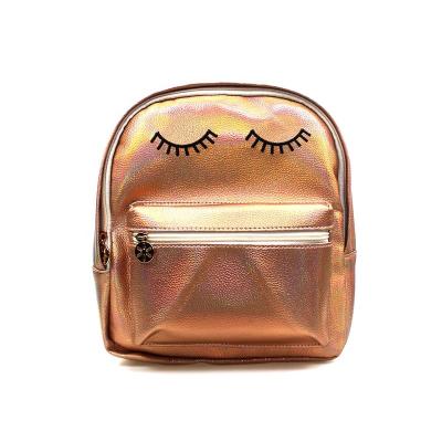 China Fashion Anti-theft High Quality Holographic Water Resistant Durable Bag PU Iridescent Laser Backpack for sale